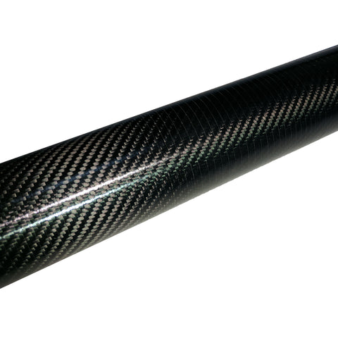close up of round carbon tubing