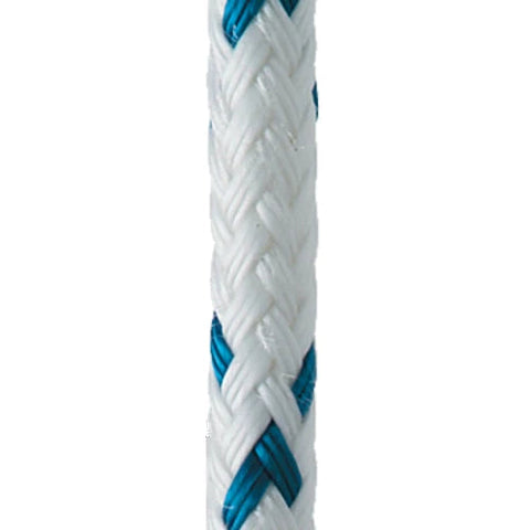 New England Ropes 3/8in (10mm) Sta-Set X, Parallel Core Braid Rope Blue