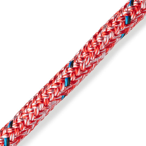 Marlow 3/8in (10mm) Blue Ocean Double Braid red