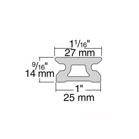 Harken 1602.8 Midrange retrofit track w/4in hole spacing 8ft