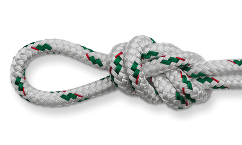 New England Ropes 9/16in (14mm) Sta-Set, Color Fleck, Double-Braided Rope Green