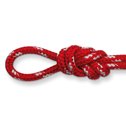New England Ropes 1/2in (12mm) Sta-Set Double-Braided Rope Red