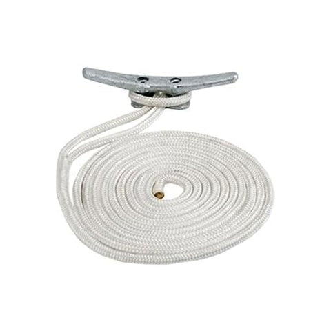 ‎Seadog Line Double Braided Nylon Dock Line, 1/2" x 10', Black Braided Dock Line White